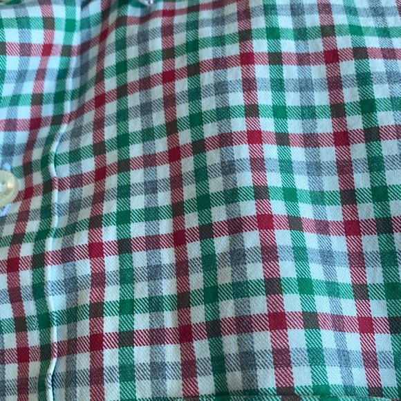 Vineyard vines Tin one pocket plaid green and red long sleeves shirt men’s Small - Picture 10 of 13